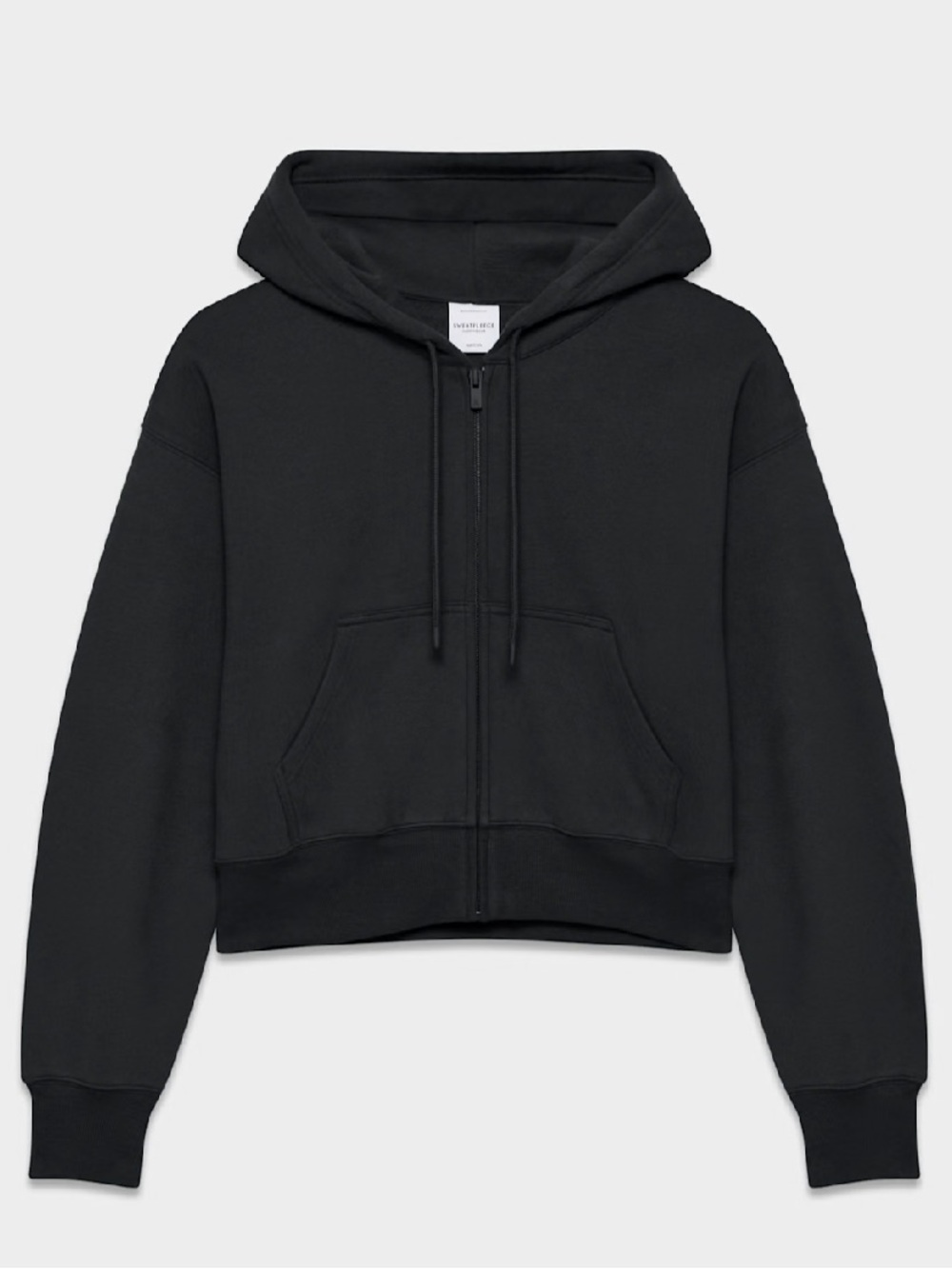 Aritzia Cozy Sweatfleece Boxy Zip Hoodie - Black